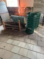 Houten wiedepalen + gaasrollen, Tuin en Terras, Gaas en Draad, Ophalen, Gebruikt, 20 meter of meer, Gaas