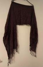 Bruine Pashmina Sjaal met Franjes, Ophalen of Verzenden, Zo goed als nieuw