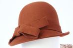 cloche dophoed Dameshoed Hawkins oranje bruin vilt 54-58 new, Nieuw, One size fits all, Ophalen of Verzenden, Hoed