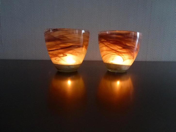 Leonardo Alabastro Waxinelichthouder / Windlichten, Huis en Inrichting, Woonaccessoires | Kandelaars en Kaarsen, Zo goed als nieuw