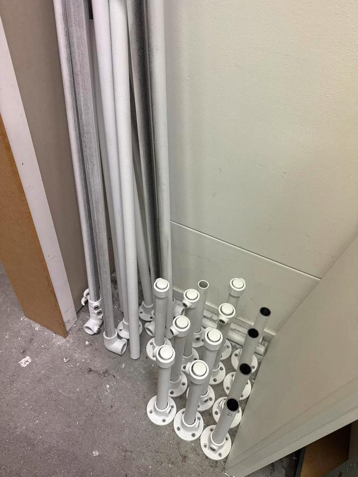 Witte steigerbuis onderdelen, Doe-het-zelf en Verbouw, Buizen en Afvoer, Gebruikt, Rechte buis, Overige materialen, Minder dan 2 meter