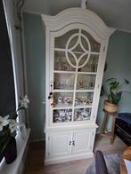 Te koop Witte vitrine  en led verlichting, Ophalen, 200 cm of meer, 50 tot 100 cm, 25 tot 50 cm
