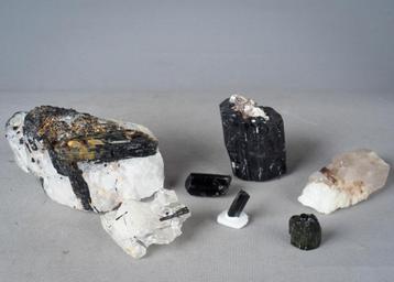 collectie mineralen Tourmalijn vele soorten en kleuren beschikbaar voor biedingen