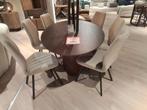 Mango houten ovale tafel van 200 x 115 cm showroommodel, Ophalen, Nieuw, 75 m² of meer, Parket