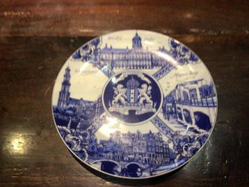 Delfts Blauw Bord Amsterdam beschikbaar voor biedingen