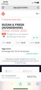 Kaarten Suzan & Freek Ziggo Dome, Tickets en Kaartjes, Twee personen, Mei