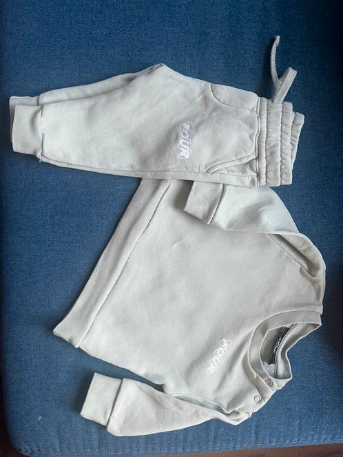 Four amsterdam kids babyset groen en bruin, Kinderen en Baby's, Babykleding | Maat 62, Zo goed als nieuw, Jongetje of Meisje, Pakje