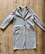 Z.g.a.n. Grijze, oversized jas, midi-model, H&M, wolmix, XXS, H&M, Ophalen of Verzenden, Zo goed als nieuw, Maat 34 (XS) of kleiner