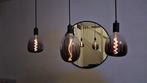 Hanglamp met 3 Calex Filament Lampen, Ophalen, Zo goed als nieuw, Glas, Modern