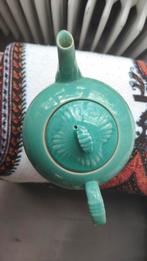 Vintage Gouda Plateel Theepot - Turquoise Jaren 60, Antiek en Kunst, Ophalen of Verzenden