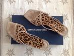 Ana Bonilla mt 39 zomer-schoen / slippers laag gouden hakje, Beige, Zo goed als nieuw, Ana Bonilla, Ophalen