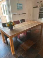 Lichteiken Eettafel 220x100, Huis en Inrichting, Tafels | Eettafels, Ophalen, Gebruikt, Eikenhout, 200 cm of meer