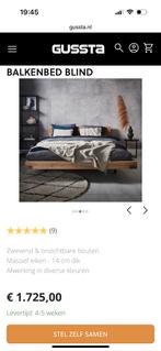Gusto Balkenbed Blind, Huis en Inrichting, Slaapkamer | Bedden, Bruin, Tweepersoons, Ophalen of Verzenden, Zo goed als nieuw