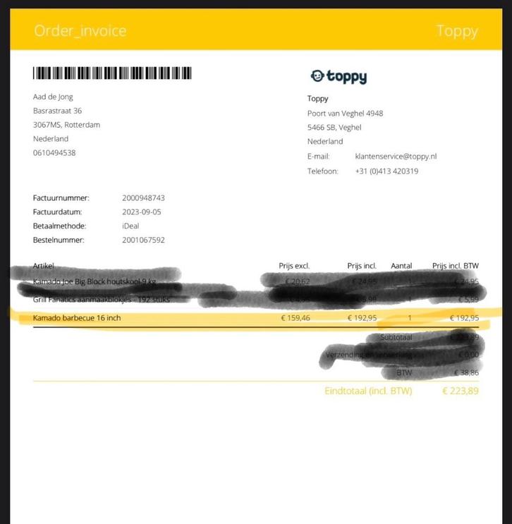 BBQ Kamado 16 inch, Tuin en Terras, Houtskoolbarbecues, Zo goed als nieuw, Met accessoires, Ophalen