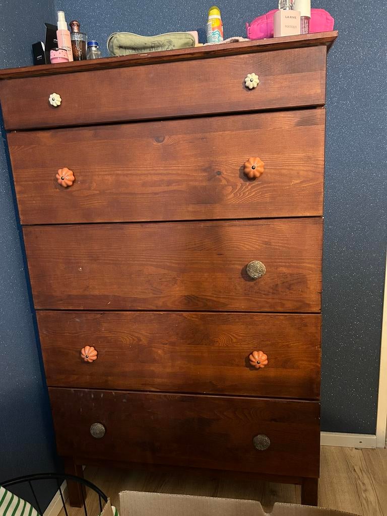 Kast, Huis en Inrichting, Kasten | Ladekasten, Ophalen, 100 tot 150 cm, 5 laden of meer, Zo goed als nieuw