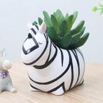 Zebra Bloempot / Bloem Pot Bak Plantenbak Dier, Tuin en Terras, Bloempotten, Verzenden, Nieuw, Minder dan 25 cm