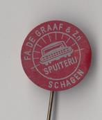Schagen Spuiterij de Graaf Auto speldje, Verzamelen, Speldjes, Pins en Buttons, Gebruikt, Niet vindbaar, Niet vindbaar, Speldje of Pin