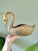 Grote vintage messing zwaan bloempot, Tuin en Terras, Bloempotten, Ophalen of Verzenden, Gebruikt
