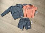Kledingset Noppies sweater, short en T-shirt maat 104, Ophalen of Verzenden, Zo goed als nieuw, Setje, Jongen