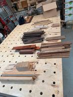 Restjes mooie houtsoorten uit onze meubelwerkplaats, Doe-het-zelf en Verbouw, Hout en Planken, Minder dan 25 mm, Ophalen of Verzenden