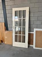 Oude tussendeur uit hal met facet glas!!, Gebruikt, Binnendeur, Ophalen of Verzenden, Glas