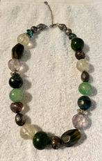 Kleurrijke kralenketting, Sieraden, Tassen en Uiterlijk, Kettingen, Ophalen of Verzenden, Zo goed als nieuw, Overige kleuren, Overige materialen