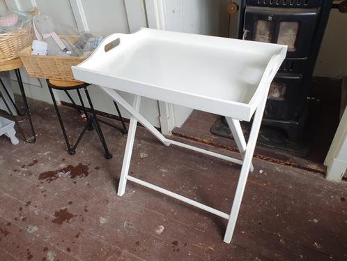 Dienblad op standaard / butlertray, Huis en Inrichting, Woonaccessoires | Dienbladen, Zo goed als nieuw, Hout, Rechthoekig, Ophalen
