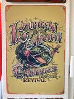 Creedence Revival bord born on the Bayou 30 bij 20 metaal, Ophalen of Verzenden, Zo goed als nieuw
