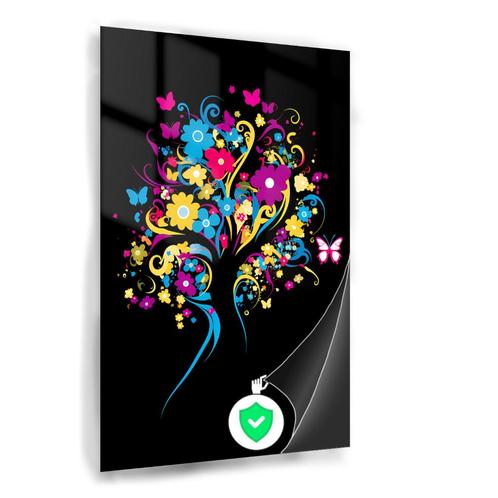 Dans van Vlinders en Bloemen Poster 90x135cm glans, Huis en Inrichting, Woonaccessoires | Wanddecoraties, Nieuw, Verzenden