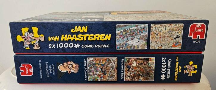 Jan van Haasteren 2x 1000 in een doos, Hobby en Vrije tijd, Denksport en Puzzels, Zo goed als nieuw, 500 t/m 1500 stukjes, Ophalen