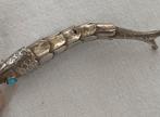 Antiek zilveren vis kettinghanger, Sieraden, Tassen en Uiterlijk, Antieke sieraden, Hanger, Zilver, Verzenden
