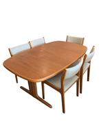 Vintage Deense Skovby eettafel uitschuifbaar tot 2.65 m, Ophalen, 200 cm of meer, Zo goed als nieuw, Vijf personen of meer
