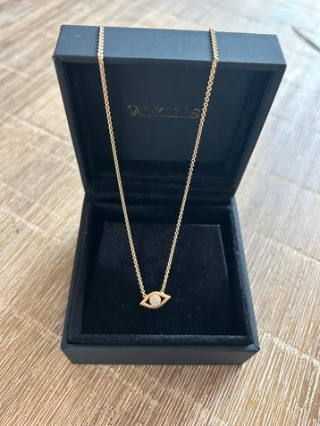 Prachtige geelgouden ketting met diamanten van Valkiers BE beschikbaar voor biedingen