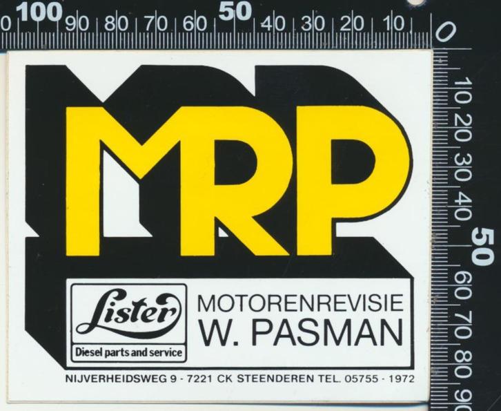Sticker: Motorenrevisie Pasman - Steenderen, Verzamelen, Stickers, Zo goed als nieuw, Bedrijf of Vereniging, Ophalen of Verzenden