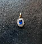 Hanger 14kt met saffier, Ophalen of Verzenden, Zo goed als nieuw, Goud