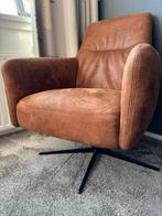 Leren draaifauteuil in goede staat, Huis en Inrichting, Fauteuils, Minder dan 75 cm, Leer, Ophalen of Verzenden, Zo goed als nieuw