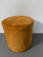 Okergele ronde poef, Ophalen, Zo goed als nieuw, Rond, Minder dan 50 cm