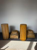 Doorleefde stenen zuilen pilaren 3 stuks alleen ophalen, Huis en Inrichting, Ophalen, Zo goed als nieuw