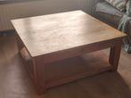 Houten Salontafel met Opbergruimte, Huis en Inrichting, Ophalen, Gebruikt, Vierkant, Landelijk