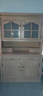 Kast (2 losse delen), Huis en Inrichting, Ophalen, Gebruikt, 200 cm of meer, Glas