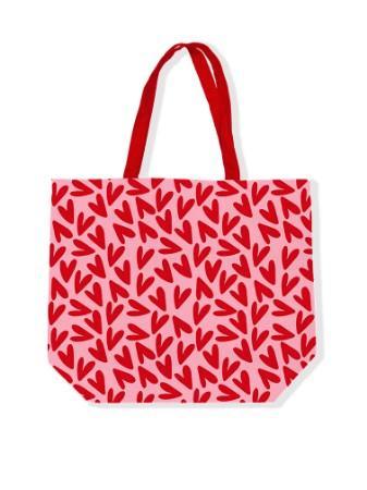 Canvas tas met hartjes print beschikbaar voor biedingen