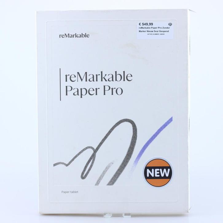 reMarkable Paper Pro Zonder Marker Nieuw Seal Geopend, Computers en Software, Windows Laptops, Nieuw
