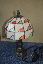 Tafellamp glas in lood, Minder dan 50 cm, Glas, Gebruikt, Ophalen of Verzenden