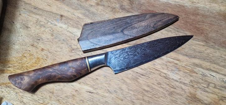 petty knife met knife guard, Huis en Inrichting, Keuken | Bestek, Zo goed als nieuw, Rvs of Chroom, Ophalen of Verzenden