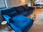 Loungebank velvet nachtblauw, Huis en Inrichting, Banken | Sofa's en Chaises Longues, Ophalen of Verzenden, Zo goed als nieuw