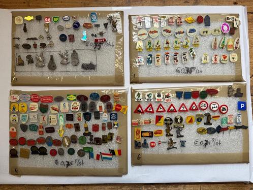 Set ouderwetse reclame speldjes, Verzamelen, Speldjes, Pins en Buttons, Gebruikt, Speldje of Pin, Overige onderwerpen, Ophalen