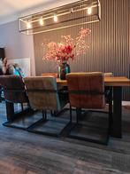 6 Station7 Eetkamerstoelen - Vintage Leather, Huis en Inrichting, Tafels | Eettafels, Gebruikt, Vintage, Minder dan 50 cm, Rechthoekig