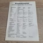 Zundapp Sleutelboekje 125ccm 5 versnellingen KS /GS/MC125, Verzenden, Gebruikt