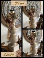 Stoere kandelaar old leg candel woondecoratie ornamenten, Ophalen, Zo goed als nieuw