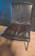 4 prachtige lederen stoelen, Huis en Inrichting, Stoelen, Ophalen, Bruin